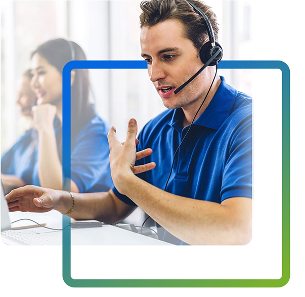Hero Image of Call Center Happy Helping Support 1
